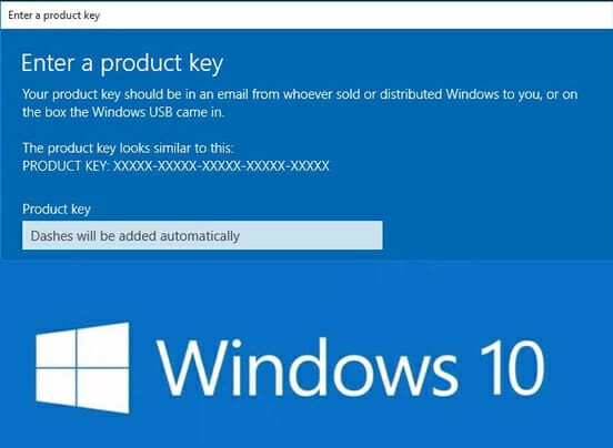 windows 10 pro product key activation