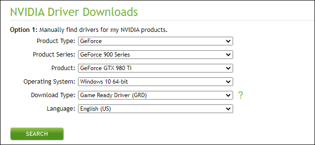 Nvidia GeForce Driver