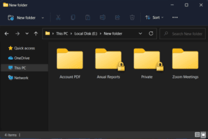 How to password folder on Windows 11